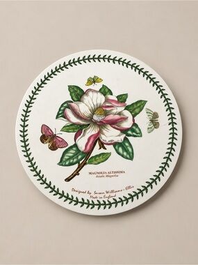 Portmeirion Botanic Garden Magnolia Round Trivet Table Mat England